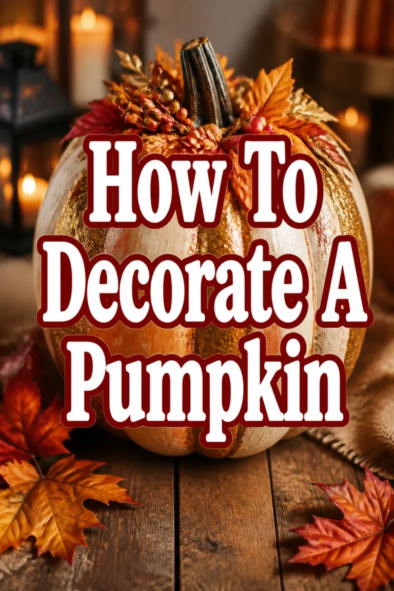 How To Decorate A Pumpkin