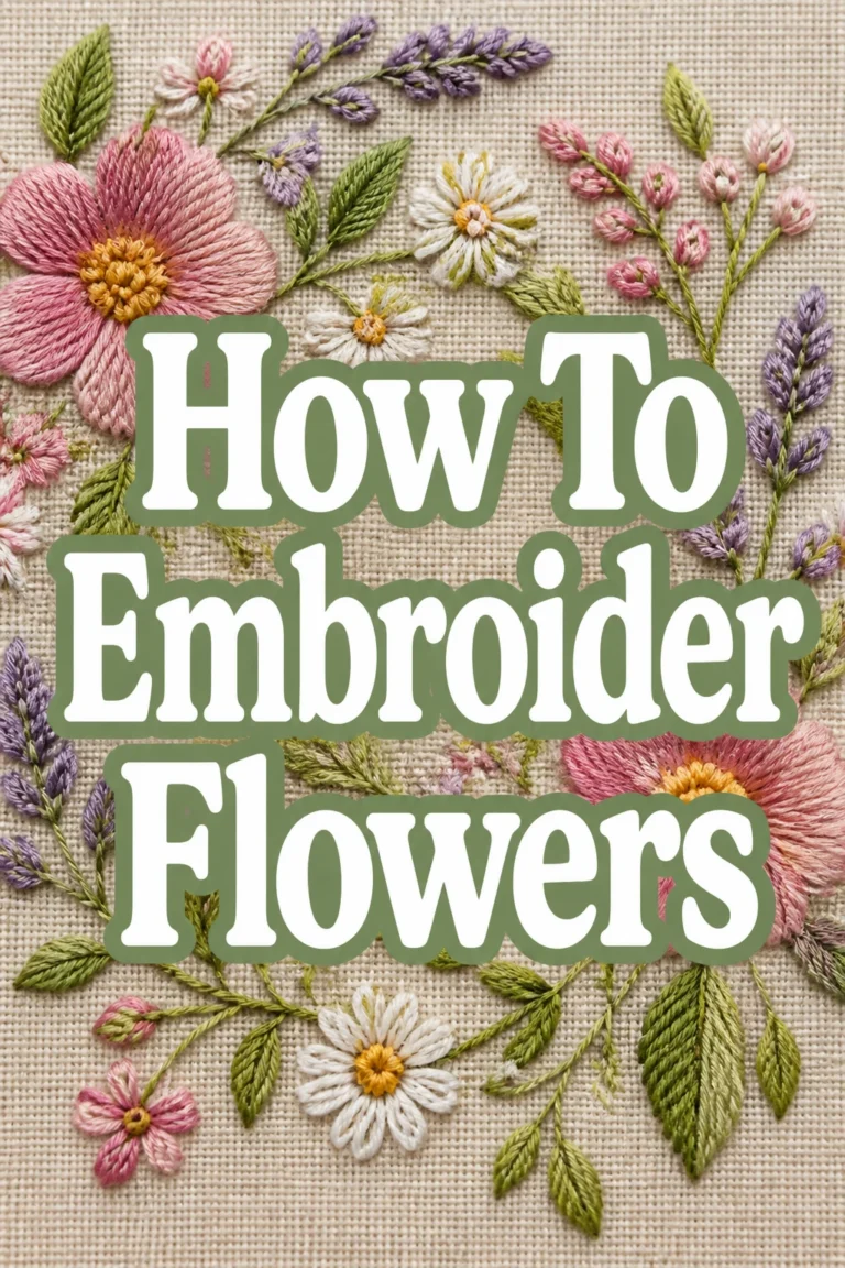 How To Embroider Flowers