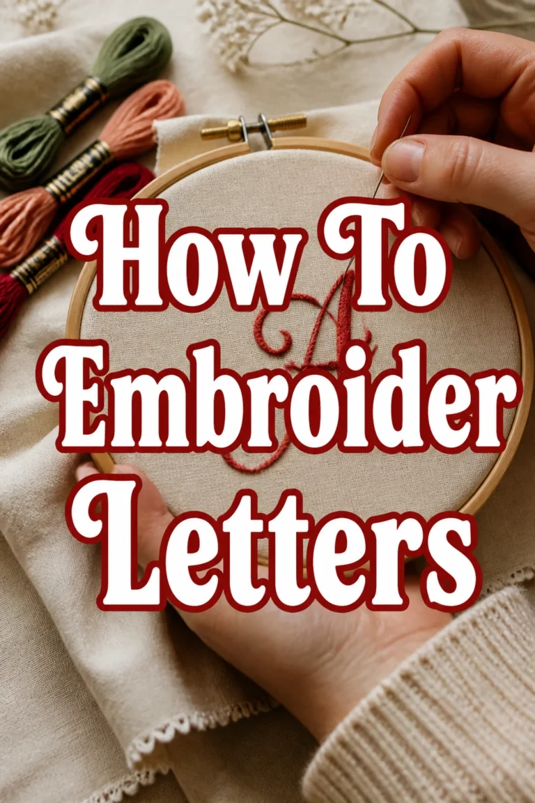 How To Embroider Letters