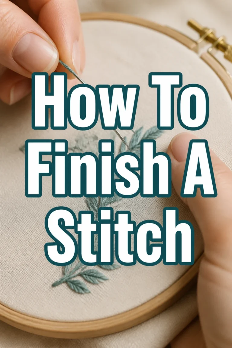 How To Finish A Stitch
