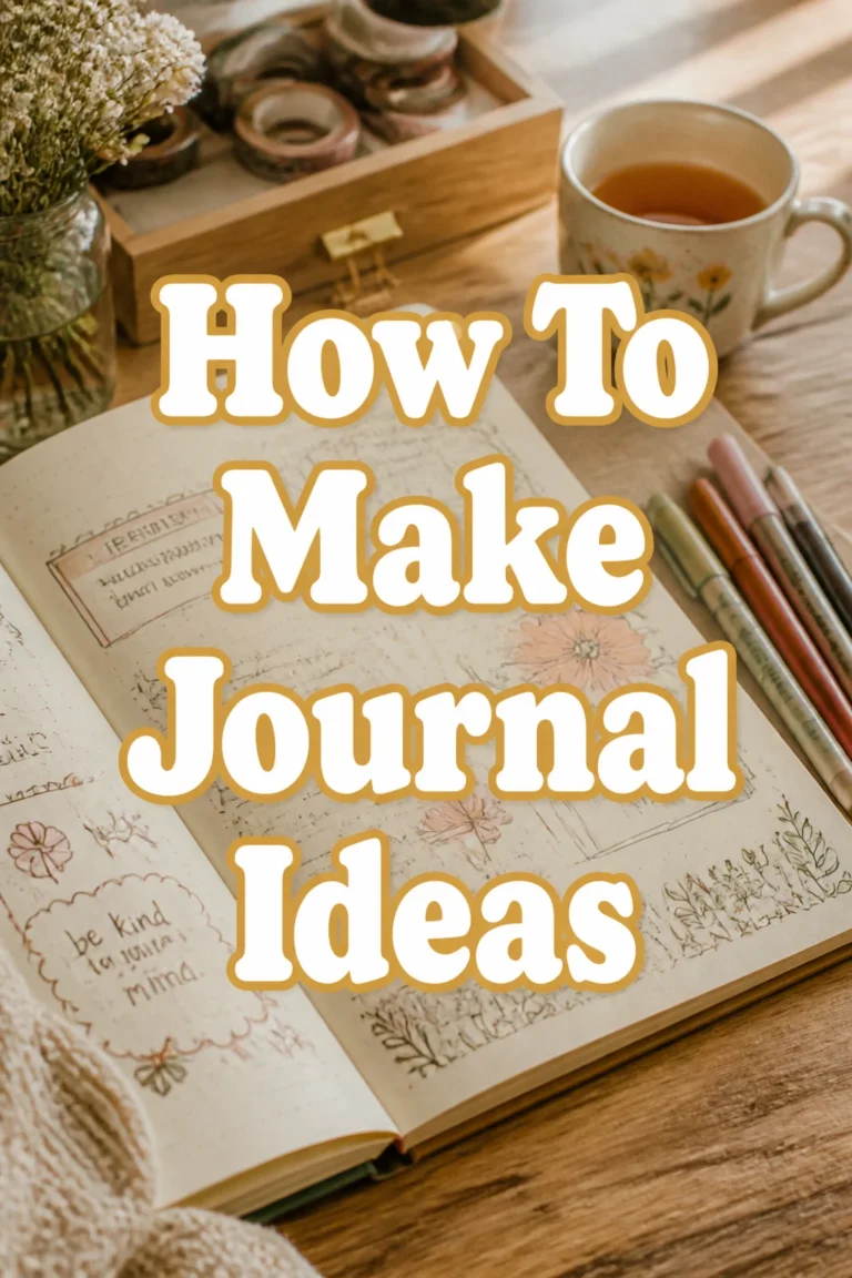 How To Make Journal Ideas