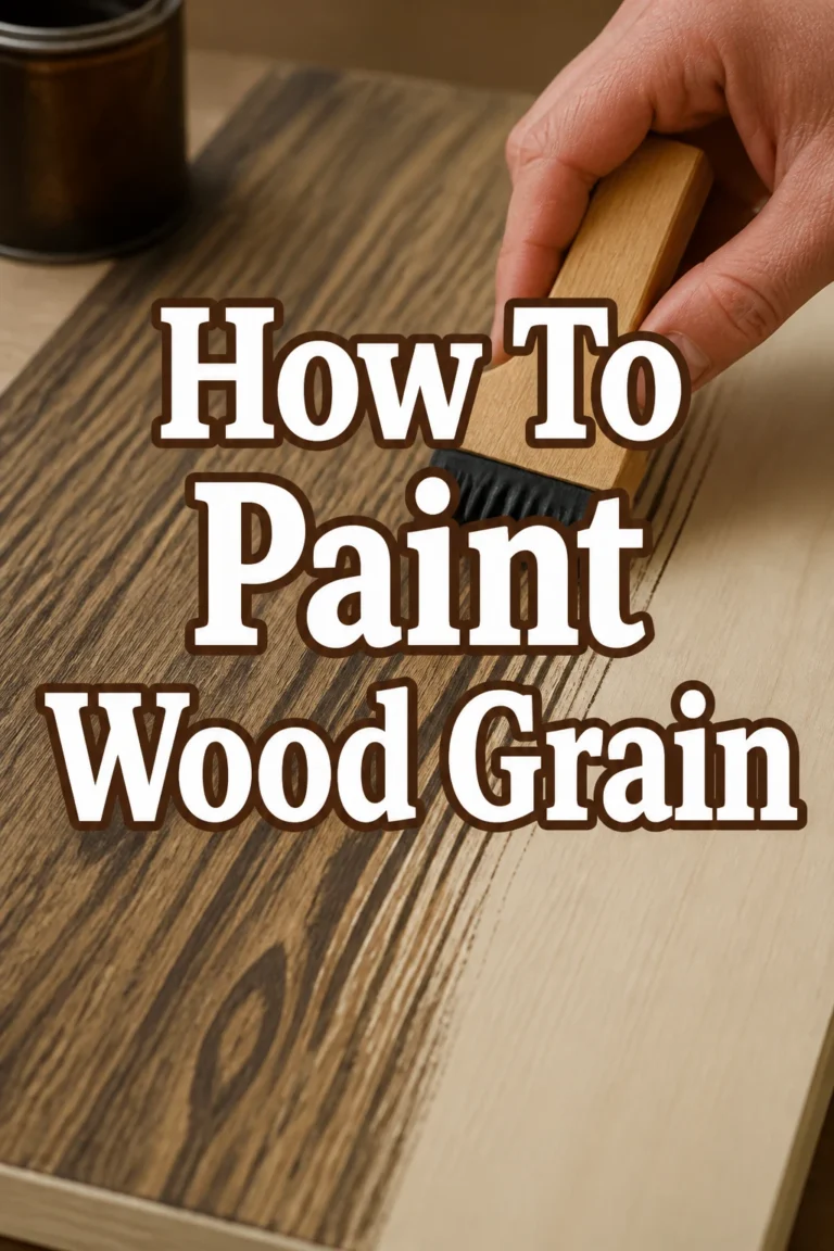 How To Paint Wood Grain