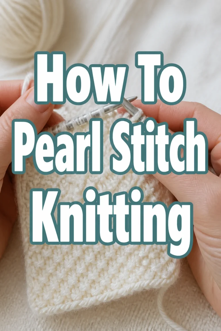 How To Pearl Stitch Knitting